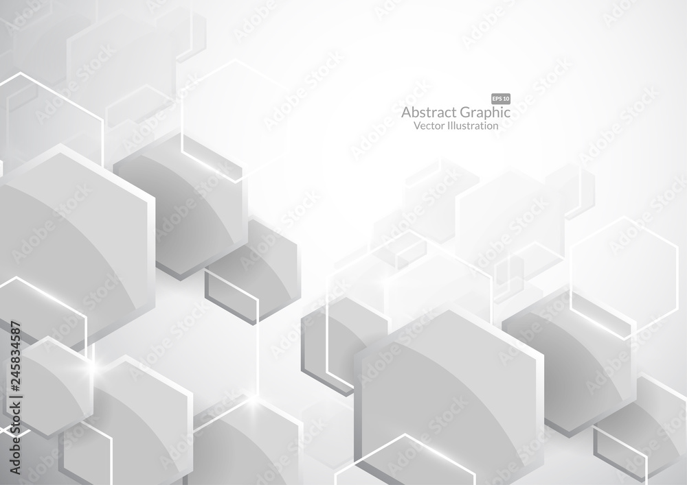 Abstract hexagonal molecular structures in technology background and science style. Medical design. Vector illustration