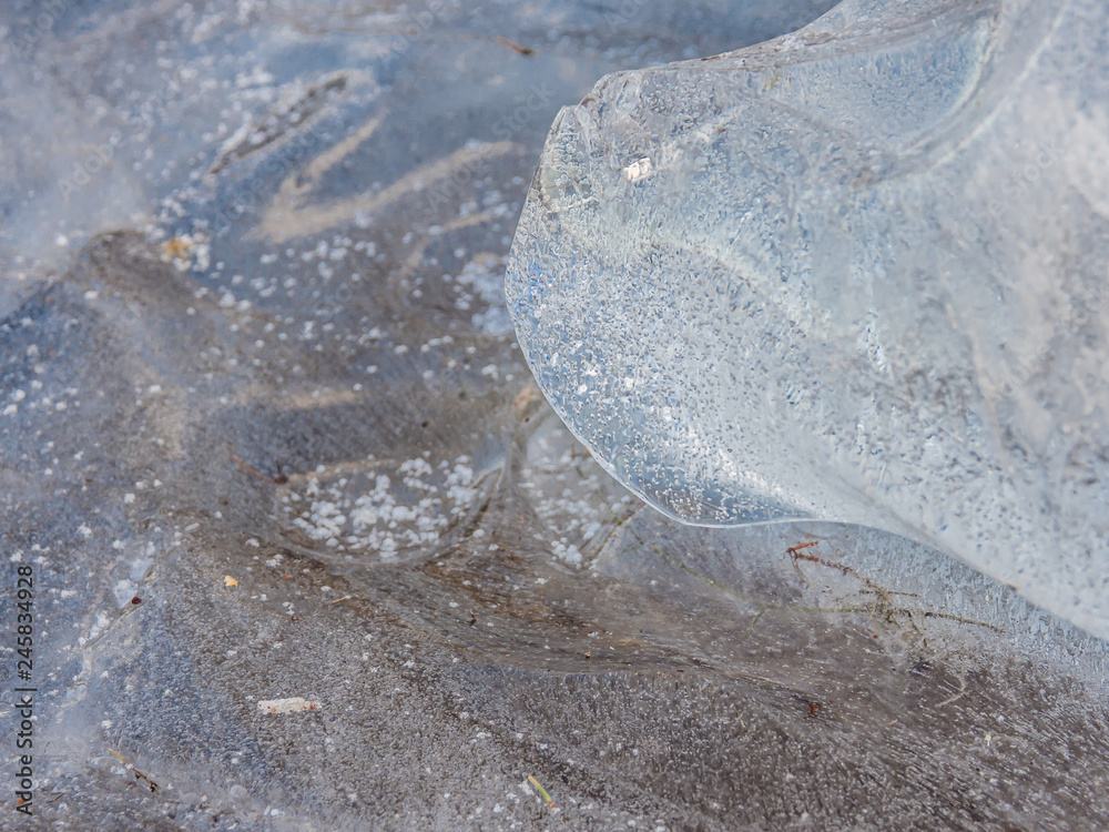 Obraz premium Ice closeup, macro, winter, 