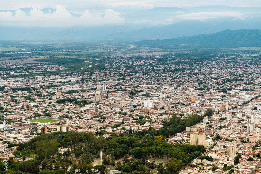 Panoramicview from the cable car of Salta, Argentina - Imagem. Panoramicview from the cable car of Salta, Argentina - Imagem.