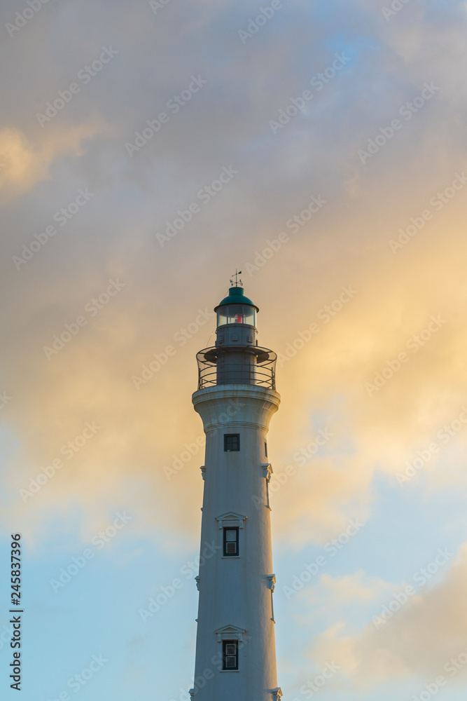 California Lighthouse in Aruba early morning