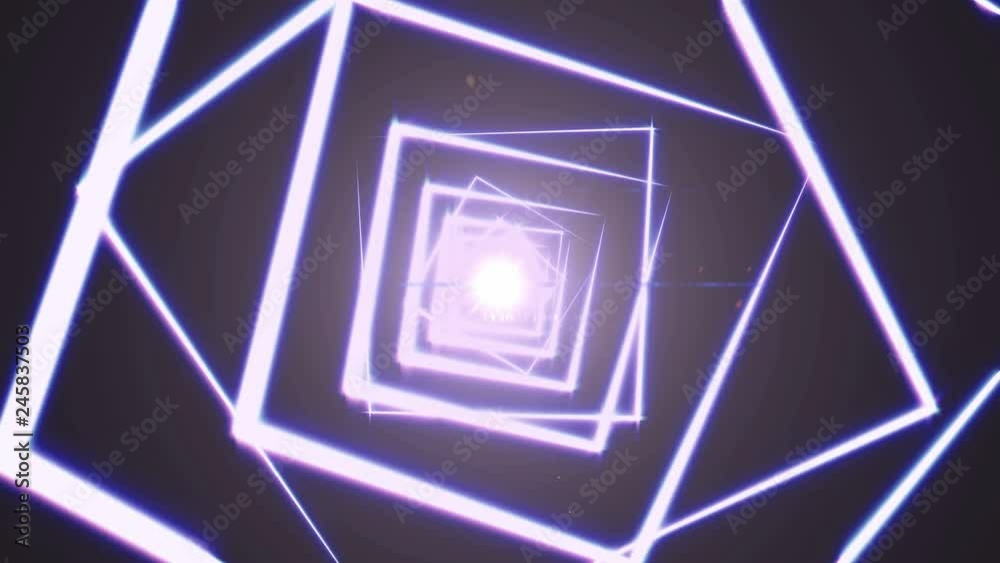 Abstract neaon purple and blue squares on black background. 4K animation footage. Abstract neaon purple and blue squares on black background. 4K animation footage.