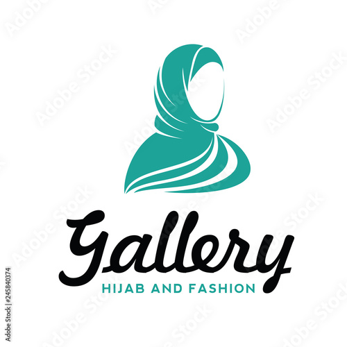 Muslim women and Hijab Logo Vector Inspiration