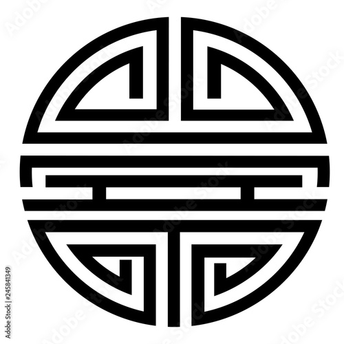 Vector simple Icon Chinese Shou / Longevity Symbol