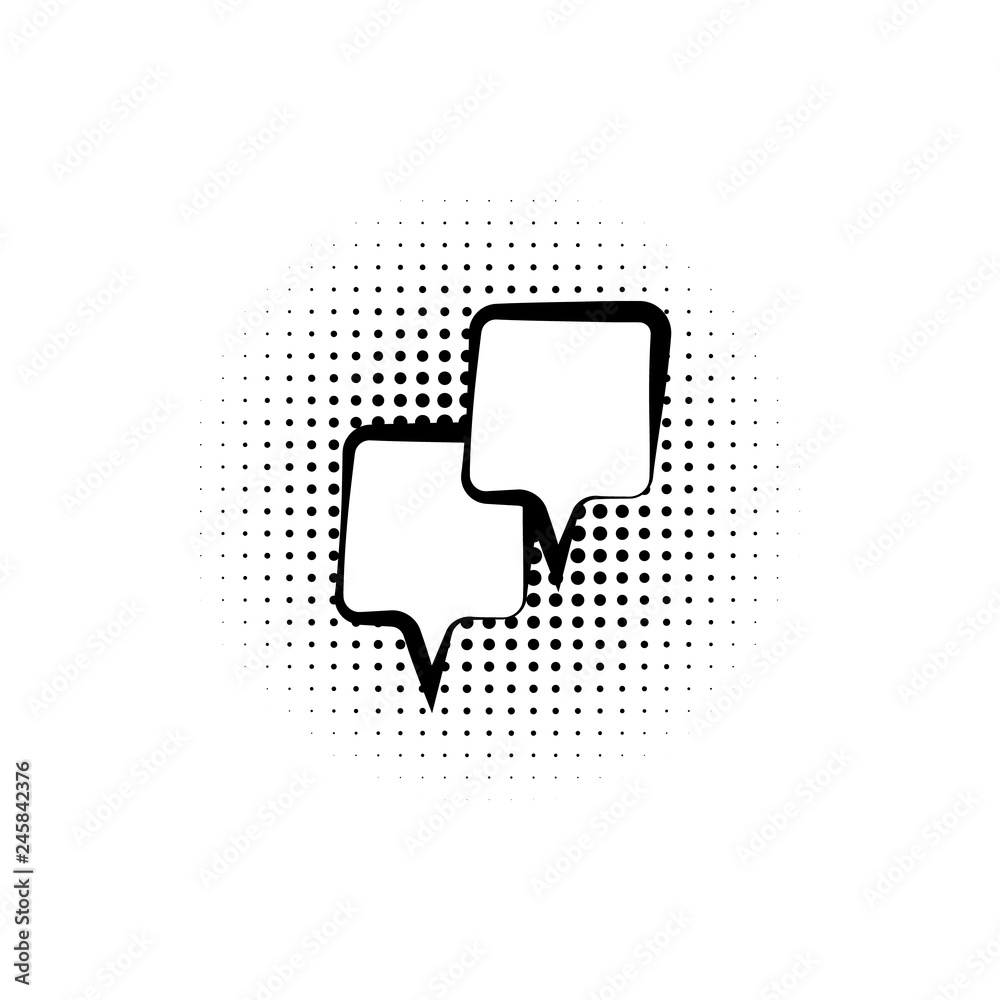 Fototapeta premium pop art, speech bubble icon. Element of speech bubble ic pop art style icon. Signs and symbols collection icon for websites, web design, mobile app