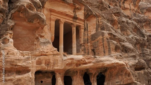Triclinium at Little Petra, Siq al-Barid, Ma'an Governorate, Jordan photo