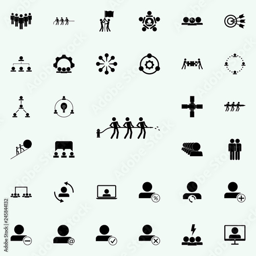 joint fire extinguishing icon. Teamwork icons universal set for web and mobile