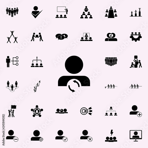 exchange of personnel icon. Teamwork icons universal set for web and mobile