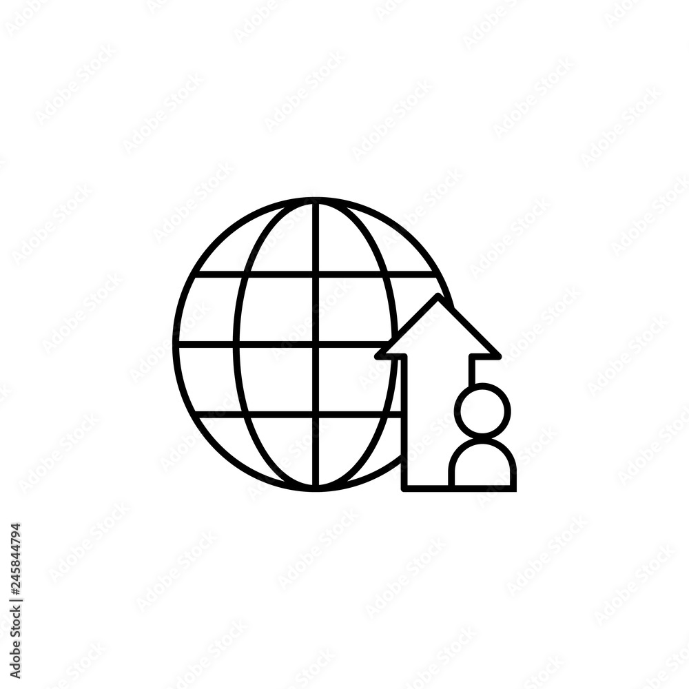 global, spear icon. Element of social problem and refugees icon. Thin line icon for website design and development, app development. Premium icon global, spear icon. Element of social problem and refugees icon. Thin line icon for website design and development, app development. Premium icon