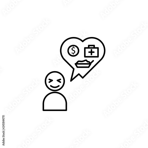 altruism, charity icon. Element of social problem and refugees icon. Thin line icon for website design and development, app development. Premium icon