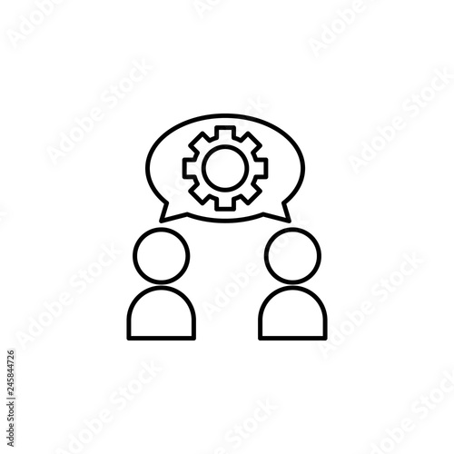 assimilation, discuss, opinion icon. Element of social problem and refugees icon. Thin line icon for website design and development, app development. Premium icon