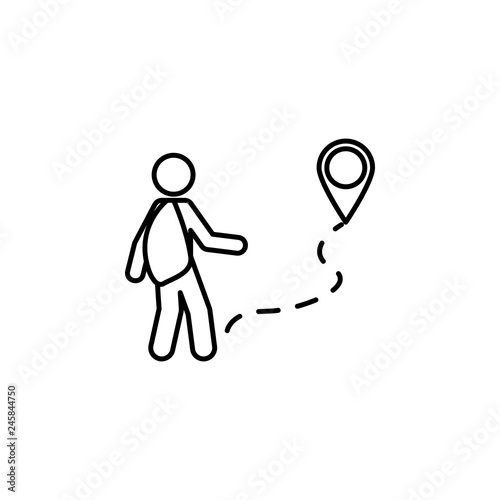 asylum, immigration icon. Element of social problem and refugees icon. Thin line icon for website design and development, app development. Premium icon