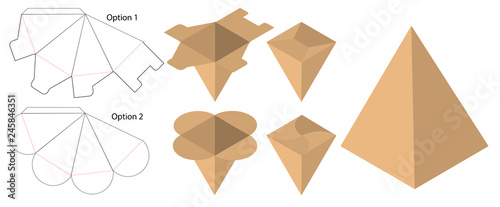 Box packaging die cut template design. 3d mock-up