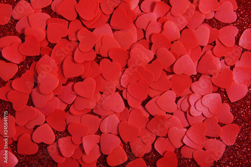 Many Red heart with glitter texture