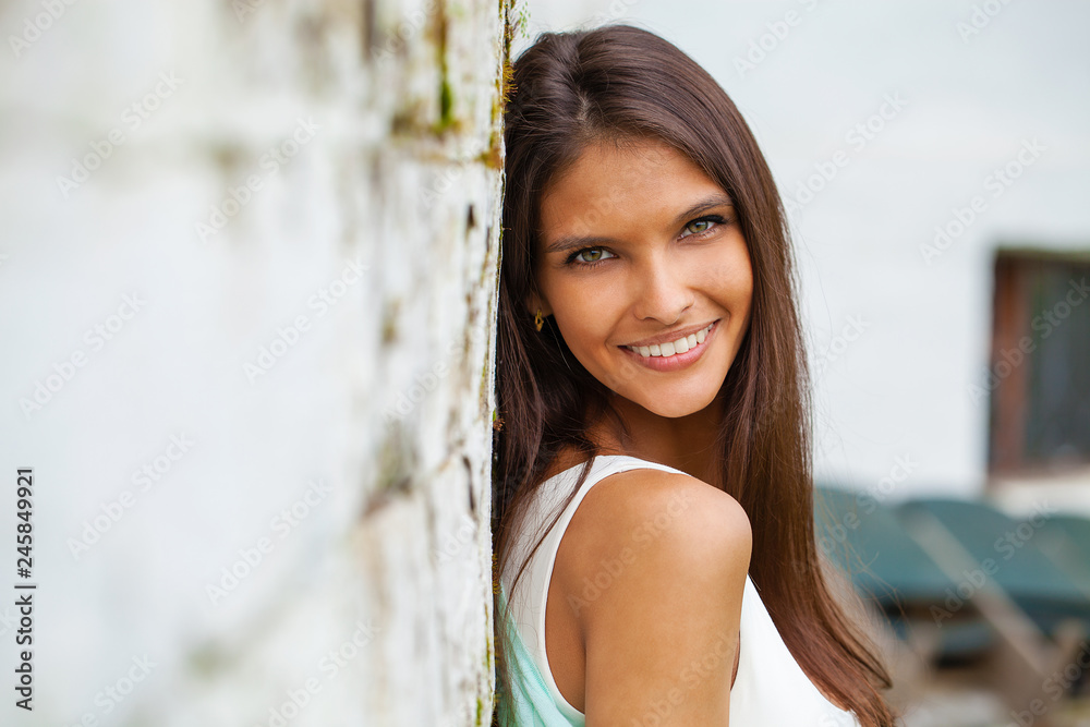Portrait of beautiful young happy woman Portrait of beautiful young happy woman
