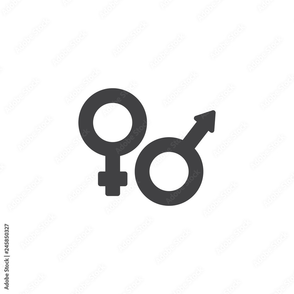 Male and female gender vector icon. filled flat sign for mobile concept and web design. Man and woman simple solid icon. Symbol, logo illustration. Pixel perfect vector graphics Male and female gender vector icon. filled flat sign for mobile concept and web design. Man and woman simple solid icon. Symbol, logo illustration. Pixel perfect vector graphics