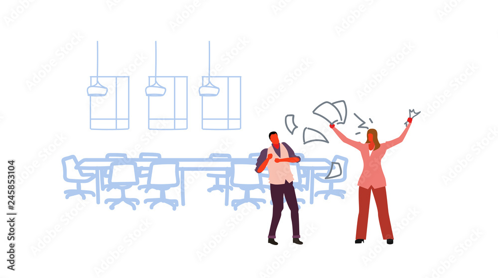 unsatisfied woman boss throwing papers documents screaming on frustrated man worker bad job concept angry employer shouting employee modern office interior sketch horizontal unsatisfied woman boss throwing papers documents screaming on frustrated man worker bad job concept angry employer shouting employee modern office interior sketch horizontal