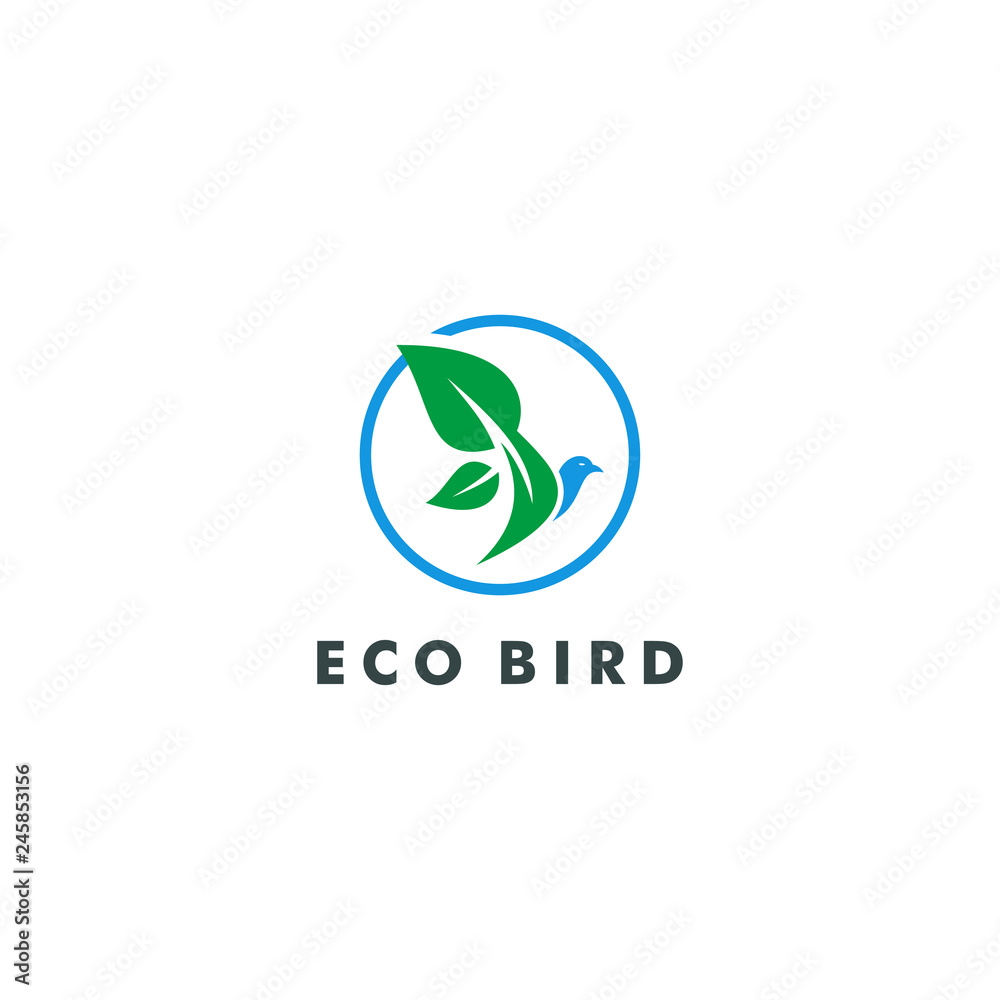 Bird logo leaf icon design vector illustration Bird logo leaf icon design vector illustration