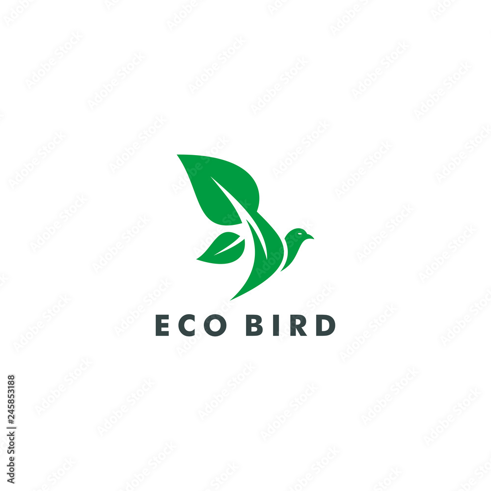 Bird logo leaf icon design vector illustration Bird logo leaf icon design vector illustration