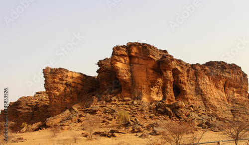 surreal abstract volcanic landscape - wilderness Great mountain in the beautiful desert