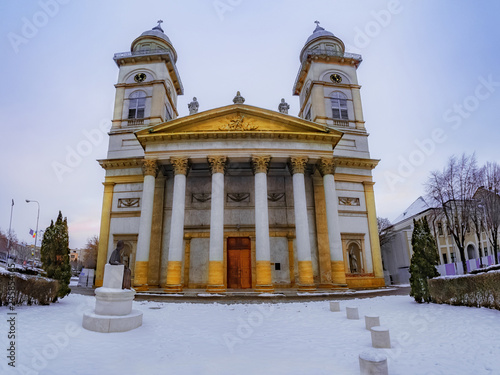 Religious architecture of Romano - Catholic Bishopric church in Satu Mare, city of Romania