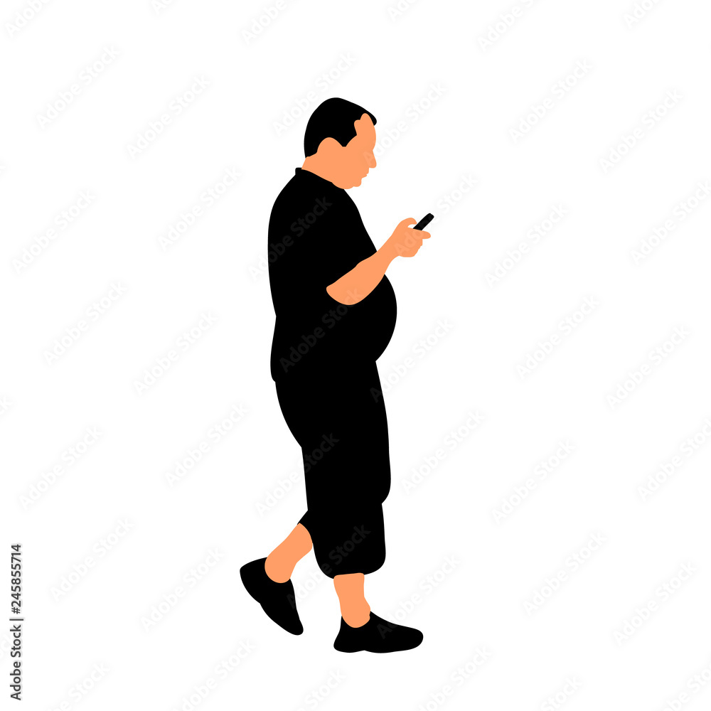 silhouette people go, man, guy with phone silhouette people go, man, guy with phone