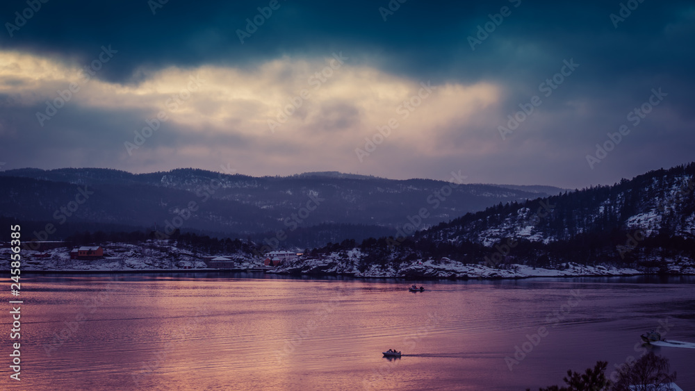 Drøbak krajobraz landscape fiord Norwegia Norway Norge Drøbak krajobraz landscape fiord Norwegia Norway Norge