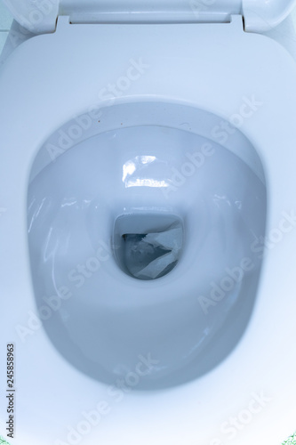 View inside a white toilet © Markus
