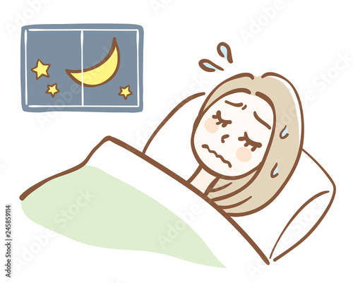 寝苦しい　女性