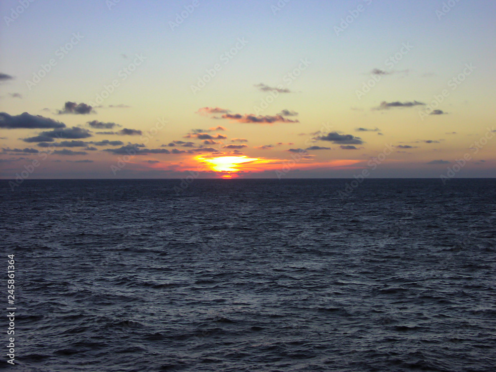 sunset at sea