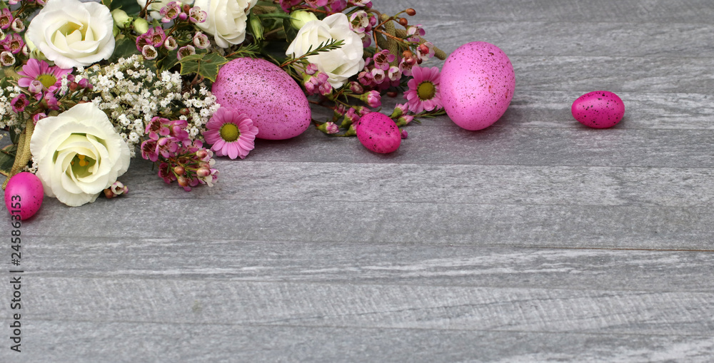 Obraz premium Osterderkoration mit Textfreiraum