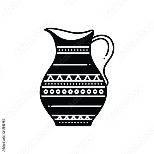 Black solid icon for antique 