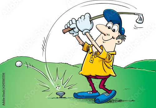 Golfer playing golf on the golf course
