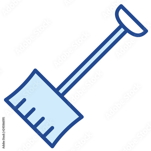 Schneeschaufel, Winter Vector Icon Illustration