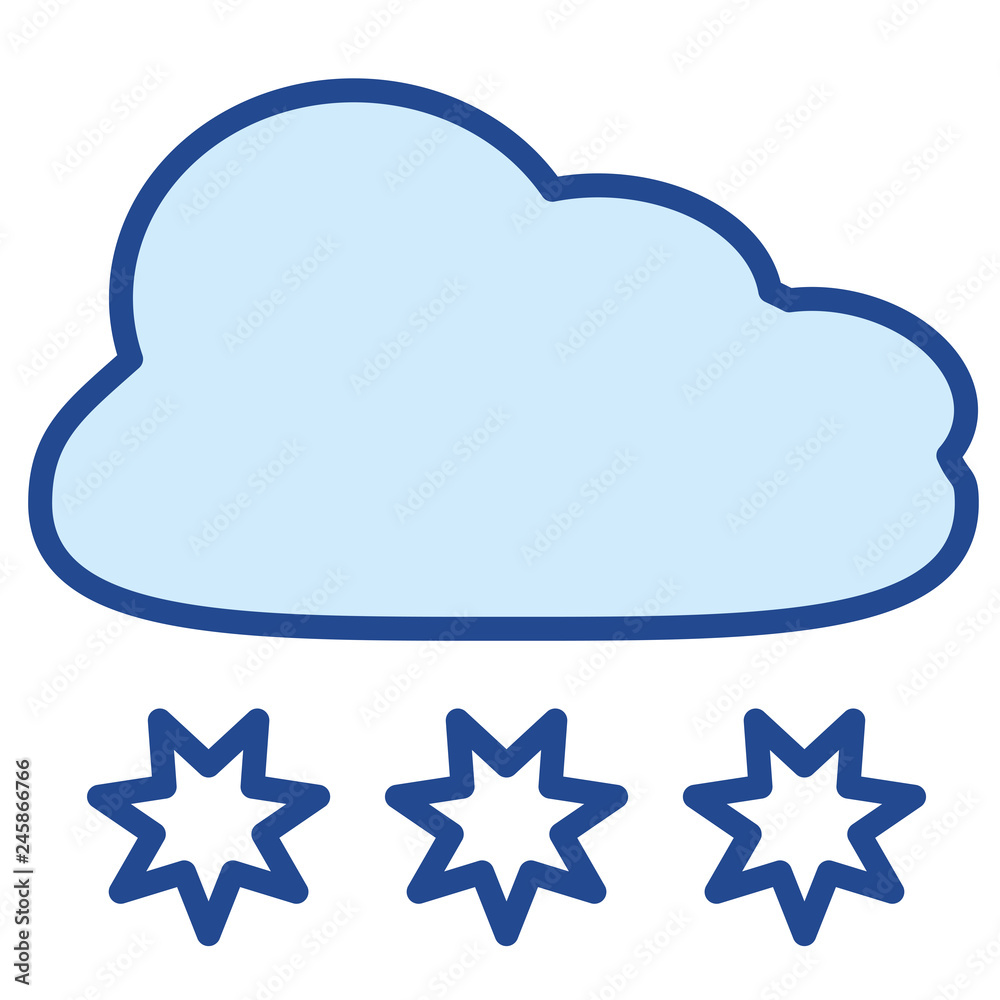 Wolke mit Schneeflocken, Schnee, Winter Vector Icon Illustration Wolke mit Schneeflocken, Schnee, Winter Vector Icon Illustration