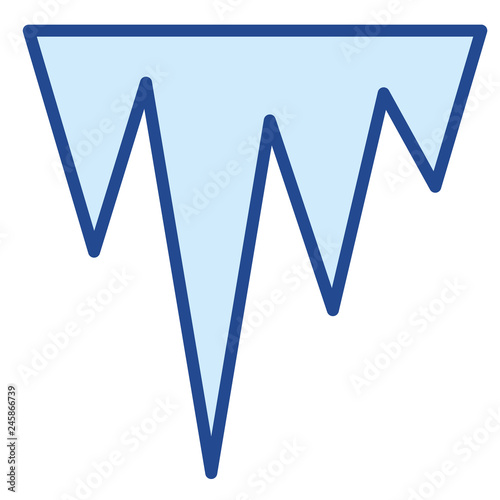 Eiszapfen, Eis, Winter Vector Icon Illustration