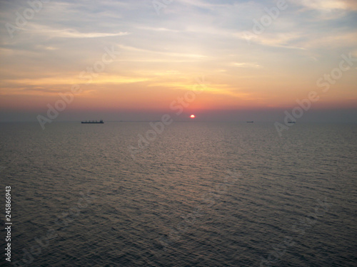 sunset at anchor