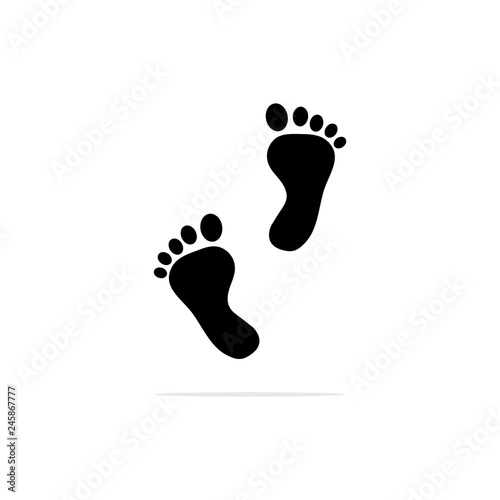 footmark Icon. Vector concept illustration for design.