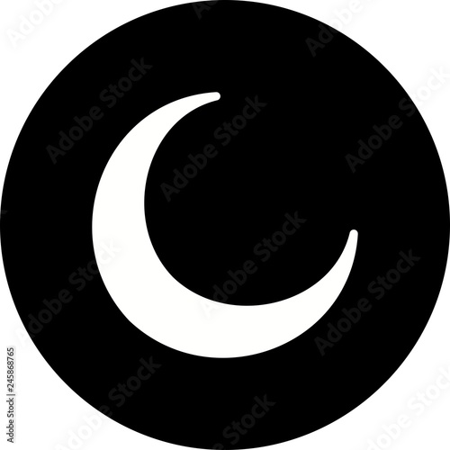 Vector New Moon Icon