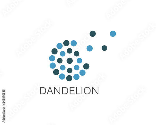Fototapeta Naklejka Na Ścianę i Meble -  Illustration of concept dandelion. Vector logo