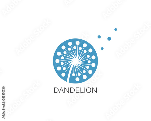 Fototapeta Naklejka Na Ścianę i Meble -  Illustration of concept dandelion. Vector logo