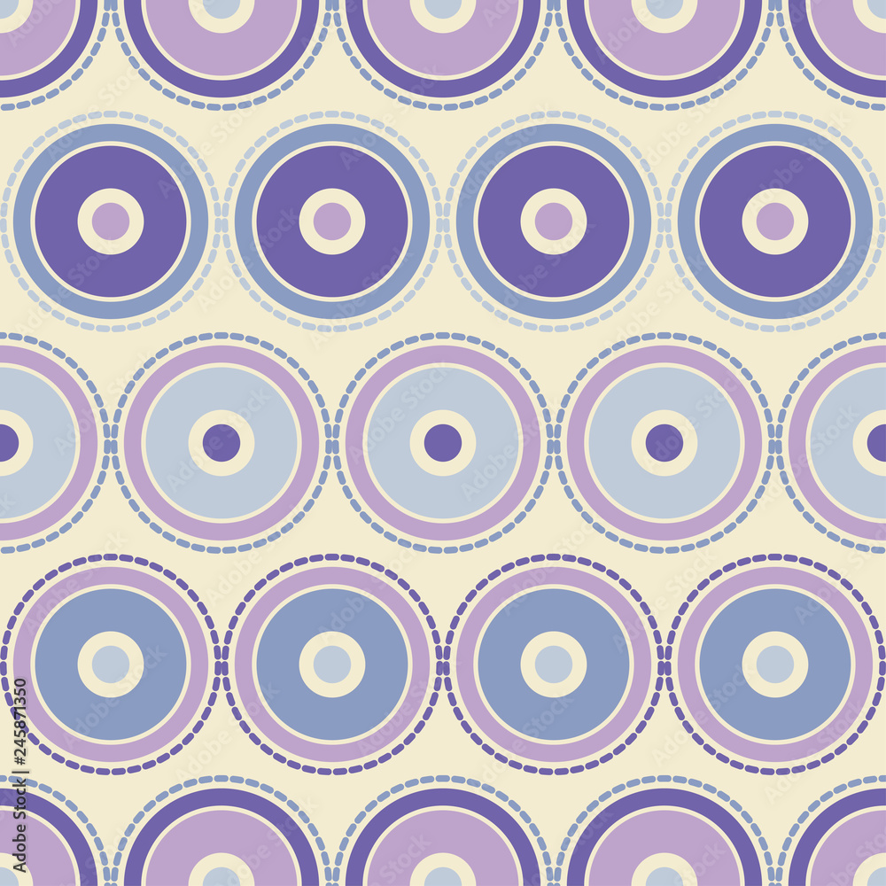 Polka dot seamless pattern. Mosaic of circles, stripes and dots. Geometric background. Can be used for wallpaper, textile, invitation card, web page background.