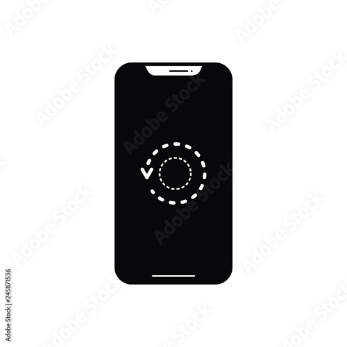 Black solid icon for restart