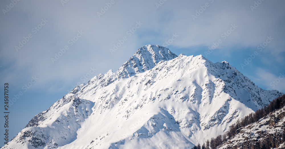 Mountain peak on the alps