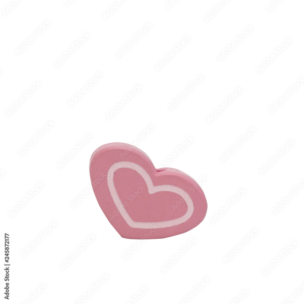 Pink heart isolated on white background Pink heart isolated on white background