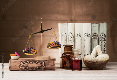 Fotografie Herbal Chinese medicine concept