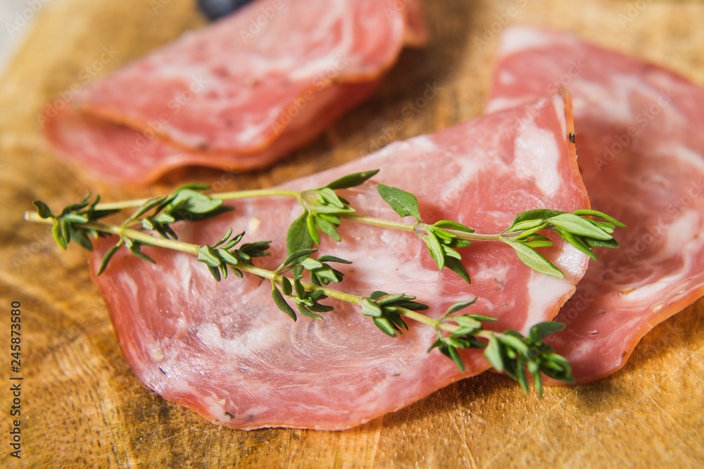 Italian salami, close-up