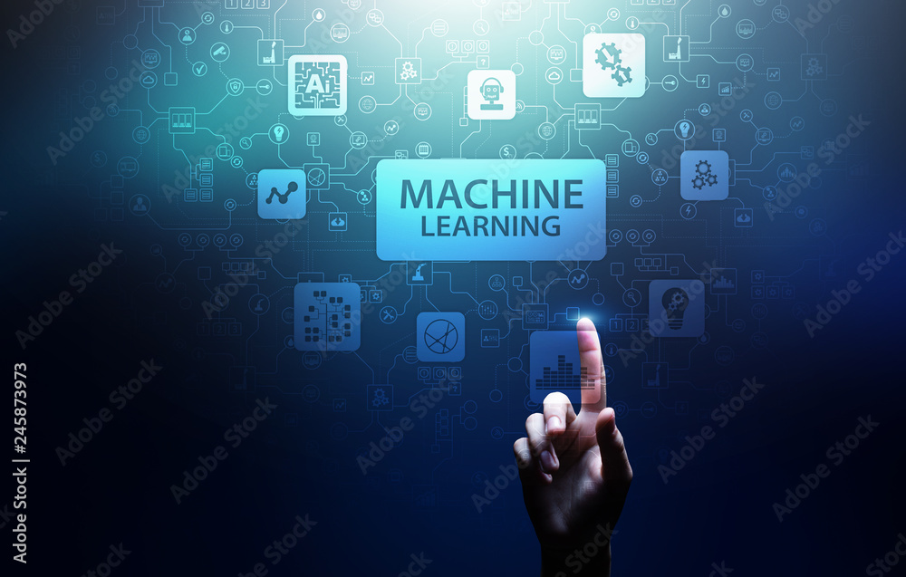 Machine Deep learning algorithms, Artificial intelligence, AI, Automation and modern technology in business as concept. Machine Deep learning algorithms, Artificial intelligence, AI, Automation and modern technology in business as concept.