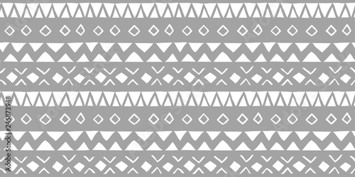 Vector seamless gray and white illustration. Ethnic hand drawn pattern for wallpaper,fabric, textile