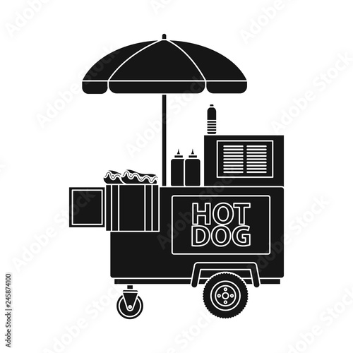 Vector illustration of market and exterior logo. Collection of market and food vector icon for stock.