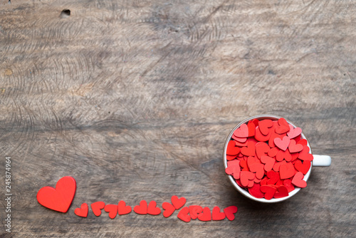 Valentines day red heart on...